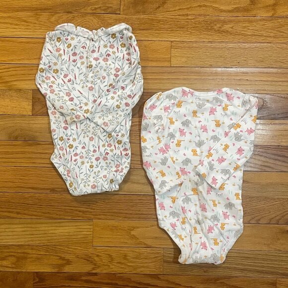 Girls 9 Month Long Sleeve Onesie 10-Piece Lot - Picture 5 of 11